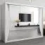 250 cm breiter Kleiderschrank mit 3 Türen | 10 Fächer | Farbe: Weiß Abbildung