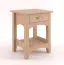 Nachtkommode Natur 56x40x35 (HxBxT) Eiche massiv, 1 Schublade(n) Abbildung