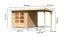 Gartenhaus SET AKTION 2 mit Pultdach inkl. Anbaudach, Farbe: Naturbelassen, Grundfläche: 4,84 m²
