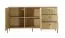 Kommode mit vier Fächern Allegma 02, Farbe: Eiche Scandi - Abmessungen: 81 x 157 x 39,5 cm (H x B x T), mit drei Schubladen