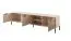 TV-Unterschrank mit drei Türen Fouchana 05, Farbe: Beige / Eiche Viking - Abmessungen: 53 x 203 x 39,5 cm (H x B x T)