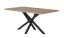 Esstisch Ourense 02, Farbe: Eiche Artisan / Schwarz - Abmessungen: 160 x 90 cm (B x T)