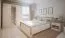 Schreibtisch Badile 17, Farbe: Kiefer Weiß / Braun - 80 x 147 x 55 cm (H x B x T)