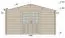 Gartenhaus Wiesentraum 07, Grundfläche 12 m², 44 mm Blockbohlenhaus, Naturbelassen, Satteldach, mit 1 Doppeltür und 1 Einzelfenster