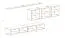Wohnwand im stylischen Design Balestrand 265, Farbe: Grau / Schwarz - Abmessungen: 150 x 340 x 40 cm (H x B x T), mit Push-to-open Funktion