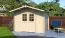 Holz-Gartenhaus 2,98 x 3,19 Meter (inkl. Dach) | Natur | Satteldach | 28 mm Blockbohlen-Haus Abbildung