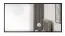 Eleganter Spiegel Mönch 03, Farbe: Schwarz matt - Abmessungen: 60 x 140 cm (H x B)