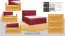 Boxspringbett SIMILAN, Box: Bonell - Federkern, Matratze: Taschen - Federkern, Top Matress: Schaumstoff - Liegefläche: 140 x 200 cm - Farbe: Rot