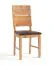 Stuhl mit brauner Sitzfläche Vologne 03, aus Massivholz Eiche, geölte Oberfläche, minimalistisch, Maße: 95 x 41,5 x 41,5 cm, bequemer Sitzplatz