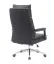 Gepolsterter Bürostuhl Tawi 01, drehbar und höhenverstellbar, Farbe: Schwarz, mit hoher Rückenlehne, Maße: 109-117 x 49 x 71 cm, feste Armlehnen