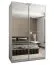 Kleiderschrank / Schiebetürenschrank | Spiegel |245,5 x 160 x 64 cm | 2 Kleiderstangen | 11 Fächer | Farbe: Weiß | 2 Schiebetüren | Soft-Close-Funktion