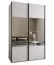 Kleiderschrank / Schiebetürenschrank | 245,5 x 150 x 64 cm | Spiegel | Soft-Close-Funktion | 2 Kleiderstangen | 2 Schiebetüren | 6 Fächer | Farbe: Weiß