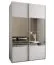 Kleiderschrank / Schiebetürenschrank | 2 Kleiderstangen | 245,5 x 160 x 64 cm | Soft-Close-Funktion | 2 Schiebetüren | Spiegel | 11 Fächer | Farbe: Weiß