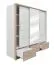 Schiebetürenschrank / Kleiderschrank Cerdanyola 08, Farbe: Eiche / Weiß - Abmessungen: 222 x 229 x 64 cm (H x B x T)