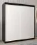 180 cm breiter Kleiderschrank mit 10 Fächern und 2 Türen | Farbe: Weiß / Schwarz Abbildung