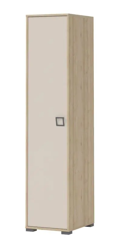 44 cm breiter Kleiderschrank mit 1 Tür | Kleiderstange | Farbe: Buche Abbildung