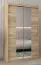 Schiebetürenschrank / Kleiderschrank Jan 02D mit Spiegel, Farbe: Eiche Sonoma - Abmessungen: 200 x 120 x 62 cm (H x B x T)