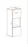 Moderne Hängevitrine Raudberg 29, Farbe: Schwarz / Weiß - Abmessungen: 126 x 40 x 29 cm (H x B x T), mit Push-to-open Funktion