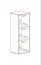 Hängevitrine mit Push-to-open Funktion Raudberg 32, Farbe: Schwarz - Abmessungen: 126 x 40 x 29 cm (H x B x T), mit drei Fächern