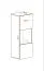 Hängevitrine mit Push-to-open Funktion Raudberg 32, Farbe: Schwarz - Abmessungen: 126 x 40 x 29 cm (H x B x T), mit drei Fächern