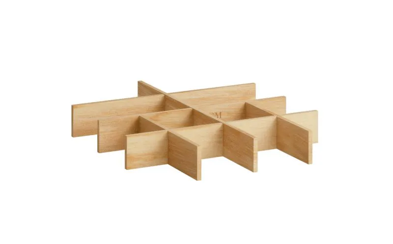 Schubladen Organizer | Farbe: Eiche | Maße: 39,5 x 44,5 x 6 cm