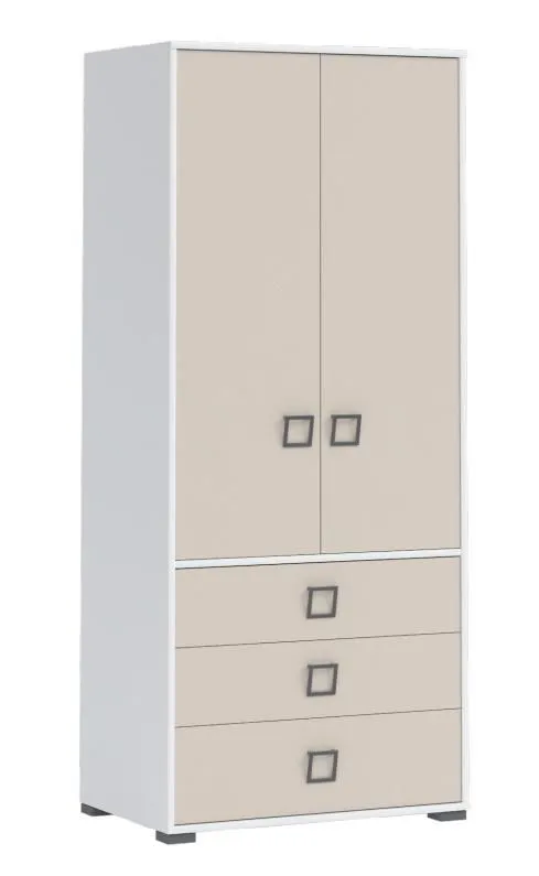 Jugendzimmer Schrank Weiß 198x84x56 cm Abbildung