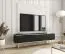 Breiter TV-Schrank / TV-Möbel mit Push-to-open Funktion Horsham 51, Farbe: Schwarzer Marmor, drei Kippfächer, Beine: Gold, hängend montierbar, ABS-Kantenschutz