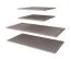 Holzeinlegeboden für Kleiderschrank | 4er Set | Farbe: Kaschmir | für Schränke mit der Breite: 150 cm