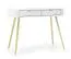 Schminktisch Makreb 22 in Weiß, 80 x 103 x 49 cm, Beine aus Metall in Gold, Soft Close System, Ankleidezimmer, Schlafzimmer, ABS, gefräßte Fronten