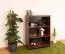 Regal Mojokerto 11, Farbe: Walnuss / Schwarz - Abmessungen: 121 x 80 x 39 cm (H x B x T)