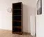 Regal Mojokerto 12, Farbe: Walnuss / Schwarz - Abmessungen: 194 x 55 x 39 cm (H x B x T)