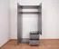 Schmaler Kleiderschrank Hannut 39, Farbe: Anthrazit - Abmessungen: 190 x 100 x 56 cm (H x B x T)