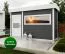 Outdoo-Sauna / Gartensauna 40 mm | für bis zu 6 Personen | mit großem Panoramafenster | Farbe: Anthrazit / Weiß | Außenmaße (B x T): 354 x 204 cm Abbildung