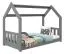Kinderbett 80 x 160 cm | Massivholz: Kiefer | Grau Lackiert Abbildung