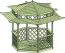Pavillon Craspedia 01 aus Kiefernholz, massiv, kesseldruckimprägniert, Grundfläche 5,5 m², inkl. Fußboden, Zeltdach, Gartenpagode, Überdachung aus Holz