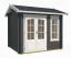 Gartenhaus G222 Carbongrau inkl. Fußboden - 44 mm Blockbohlenhaus, Grundfläche: 4,61 m², Satteldach