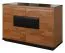 Sideboard mit 1 Schublade, Farbe: Walnuss / Schwarz, Breite: 122 cm - Küchenschrank, Anrichte, Sideboard Abbildung