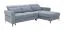 Ecksofa mit Schlaffunktion Turnhout 03, Farbe: Grau - Abmessungen: 102 x 256 x 181 cm (H x B x T) - Ottomane: Rechts