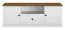 TV-Unterschrank Oulainen 09, Farbe: Weiß / Eiche - Abmessungen: 55 x 150 x 40 cm (H x B x T), mit 2 Türen, 1 Schublade und 3 Fächern