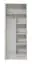 82 cm breiter Kleiderschrank mit 2 Türen | Farbe: Weiß Abbildung