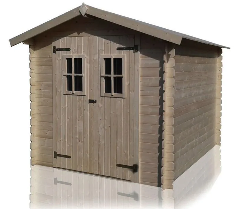 Gartenhaus 1,78 x 2,26 Meter (inkl. Dach) | Naturbelassen | Satteldach Abbildung