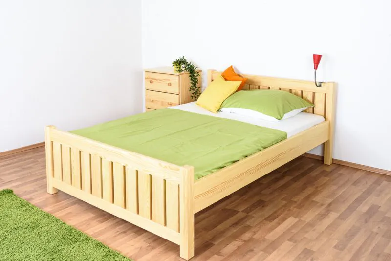 Kinderbett / Jugendbett Kiefer massiv Vollholz natur 65, inkl. Lattenrost - 140 x 200 cm (B x L)