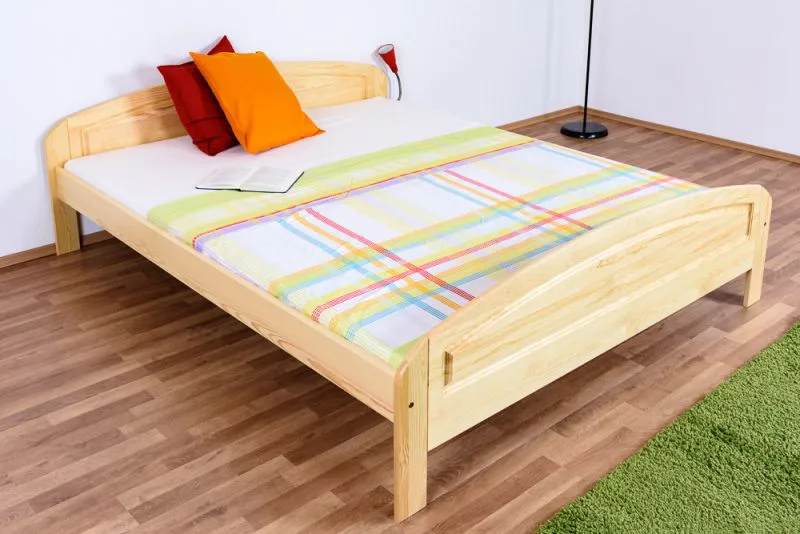 Jugendbett Kiefer massiv Vollholz natur 87, inkl. Lattenrost - 160 x 200 cm (B x L)