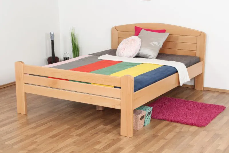 Jugendbett "Easy Premium Line" K7, 140 x 200 cm Buche Vollholz massiv Natur