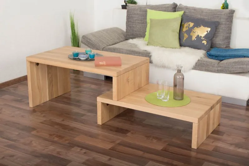 Couchtisch Wooden Nature 111 Eiche massiv geölt - 100 x 50 x 60 cm (B x H x T)