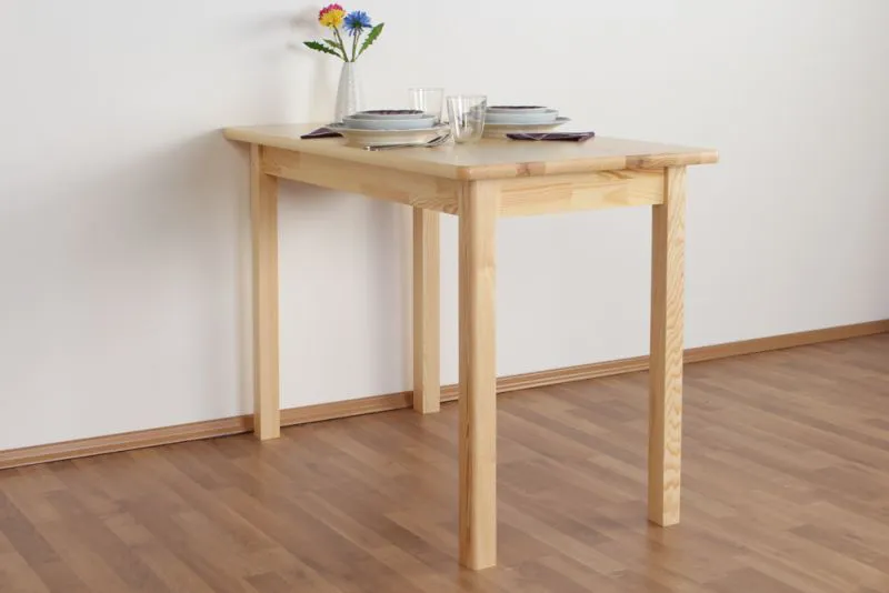Tisch Kiefer massiv Vollholz natur Junco 227C (eckig) - 110 x 60 cm (B x T)