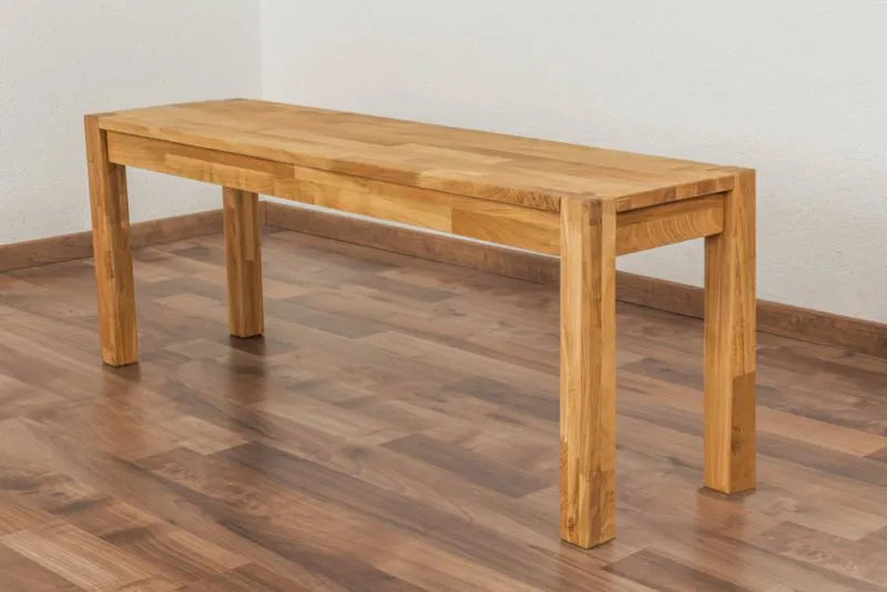 Bank Wooden Nature 134 Eiche massiv - 120 x 33 cm (L x B)