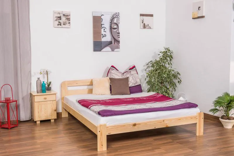 Bett 160 x 200 cm Kiefer Natur Abbildung