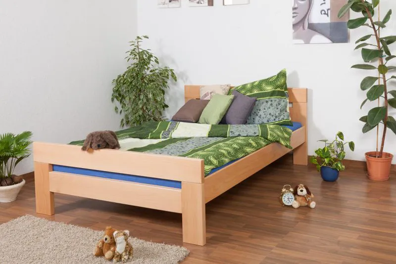 Bett 140 x 200 cm Buche Natur Abbildung