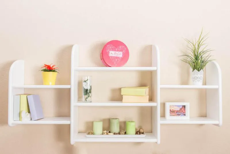 Bücherregal - 150 cm breit, Kiefer Holz-Massiv, Farbe: Weiß Abbildung